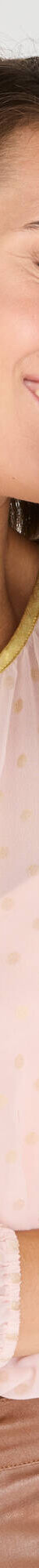Chemisier imprimé pois doré, voile (rose poudré) Chemisier imprimé pois doré, voile (rose poudré)